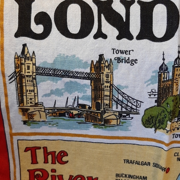 SOLD Linens | London Souvenir Tea Towel - Picture 2 of 11